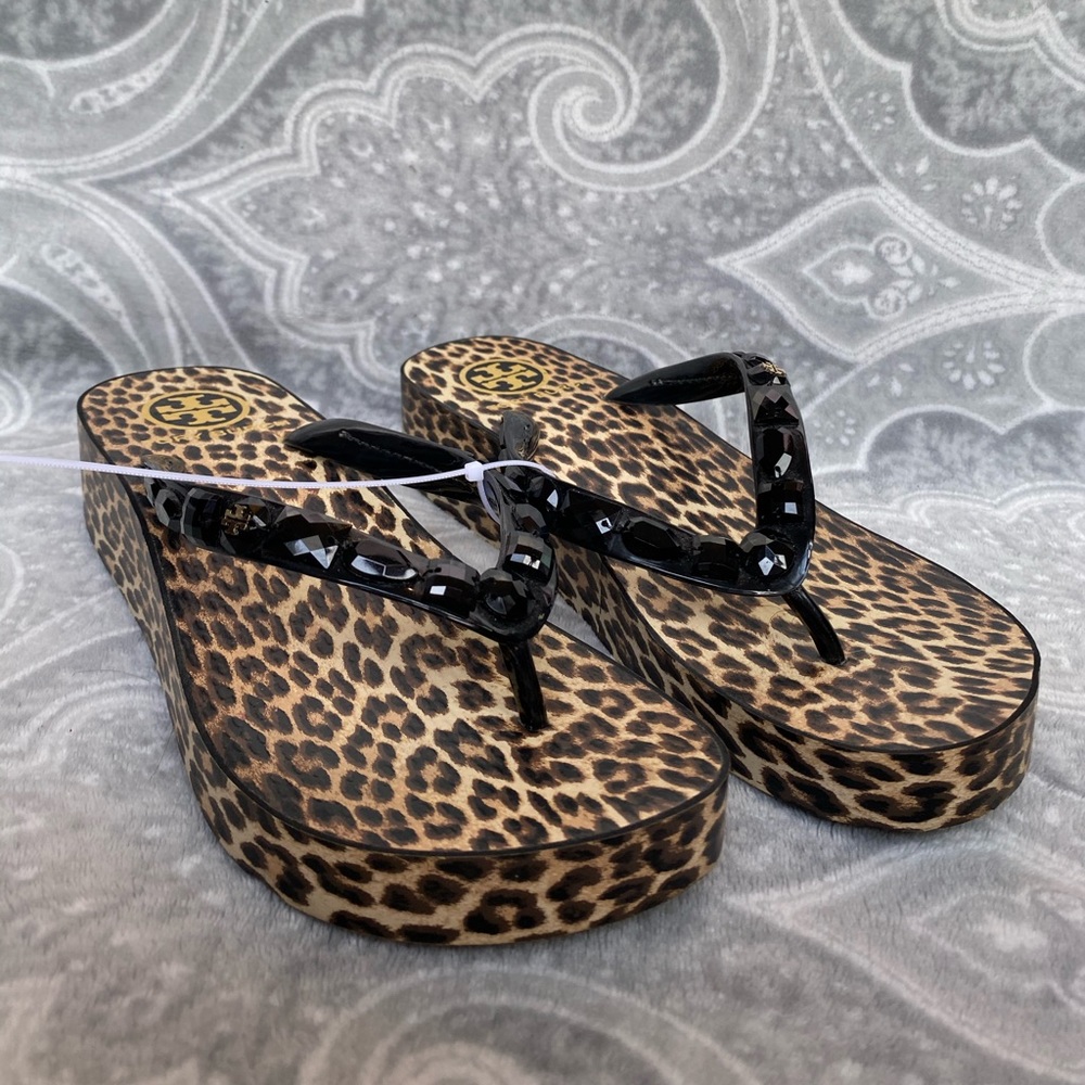 Tory Burch wedge flip flops